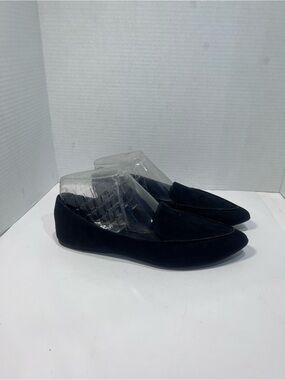 JustFab Black Suede Pointed Toe Flats